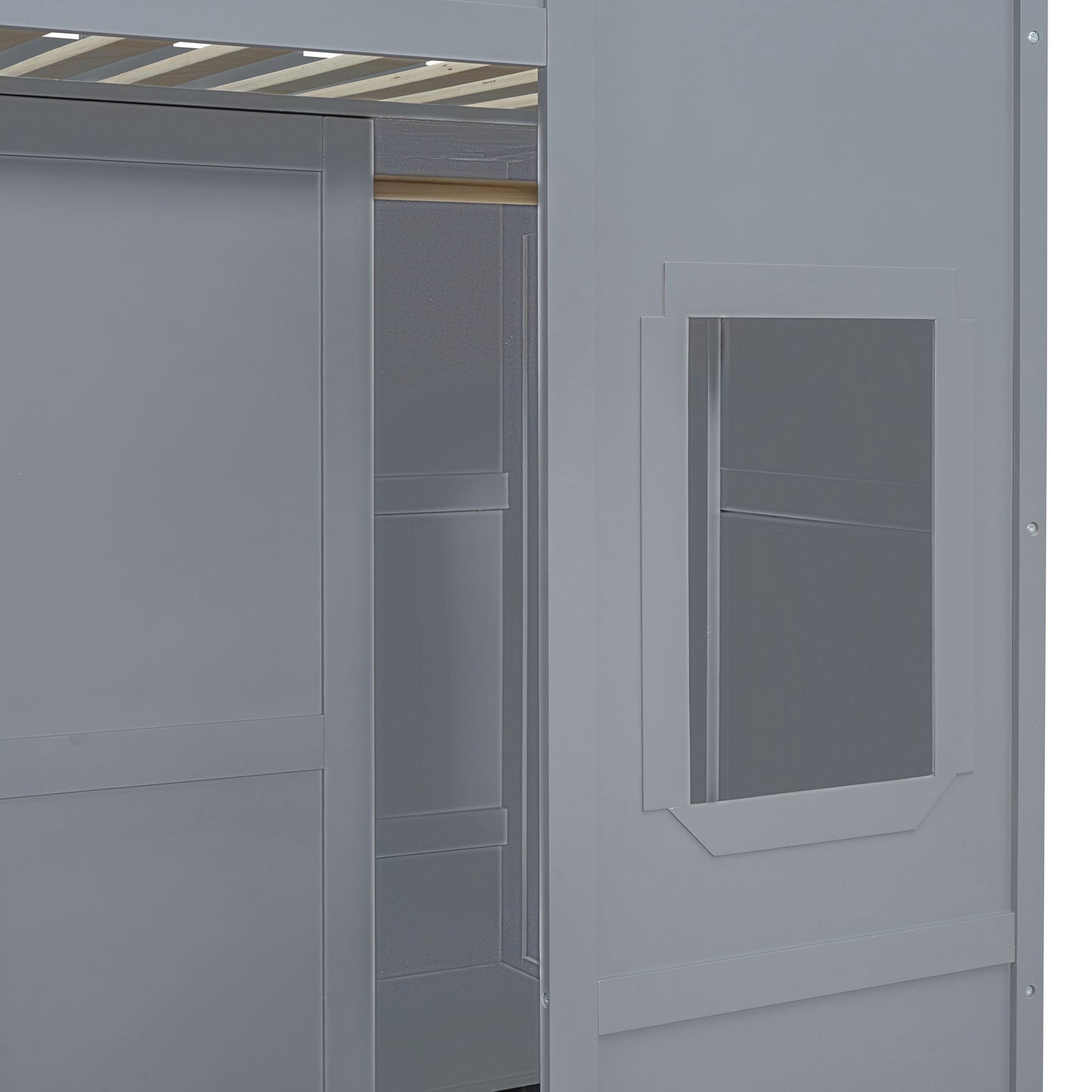 Loft Stylish Bed With Ladder And Wardrobe